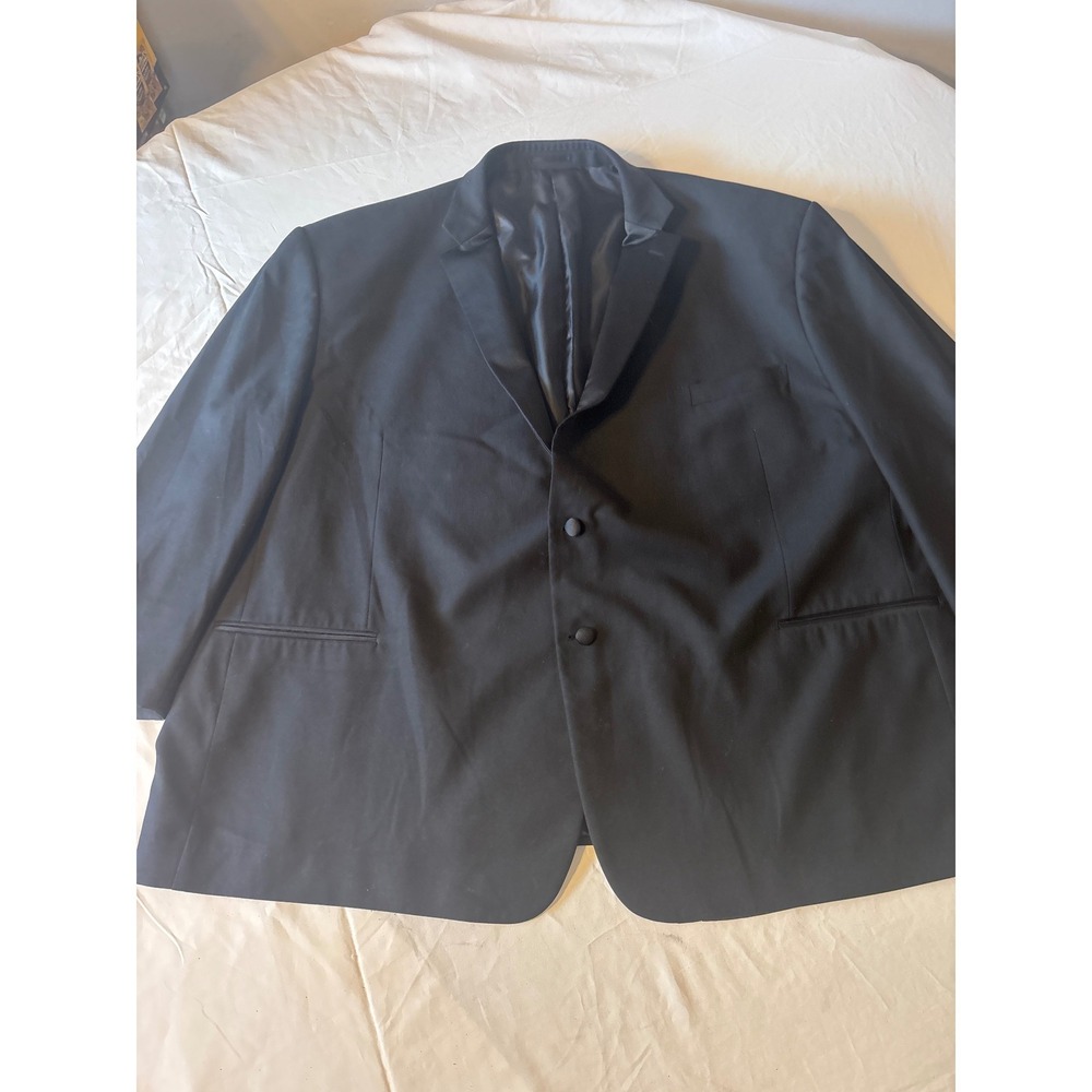 Cardi Tuxedo Blazer Mens 62R Black Excellent Super 150s Notch Lapel C7112
